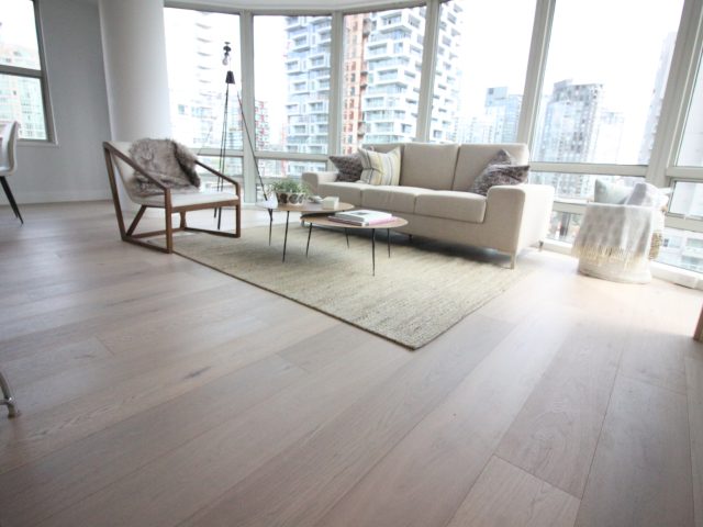 1500 Hornby St, Vancouver, Natural Brushed White Oak Engineered Hardwood